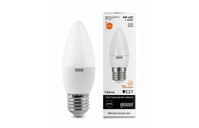  Gauss   Elementary LED 6W E27 420lm 3000K